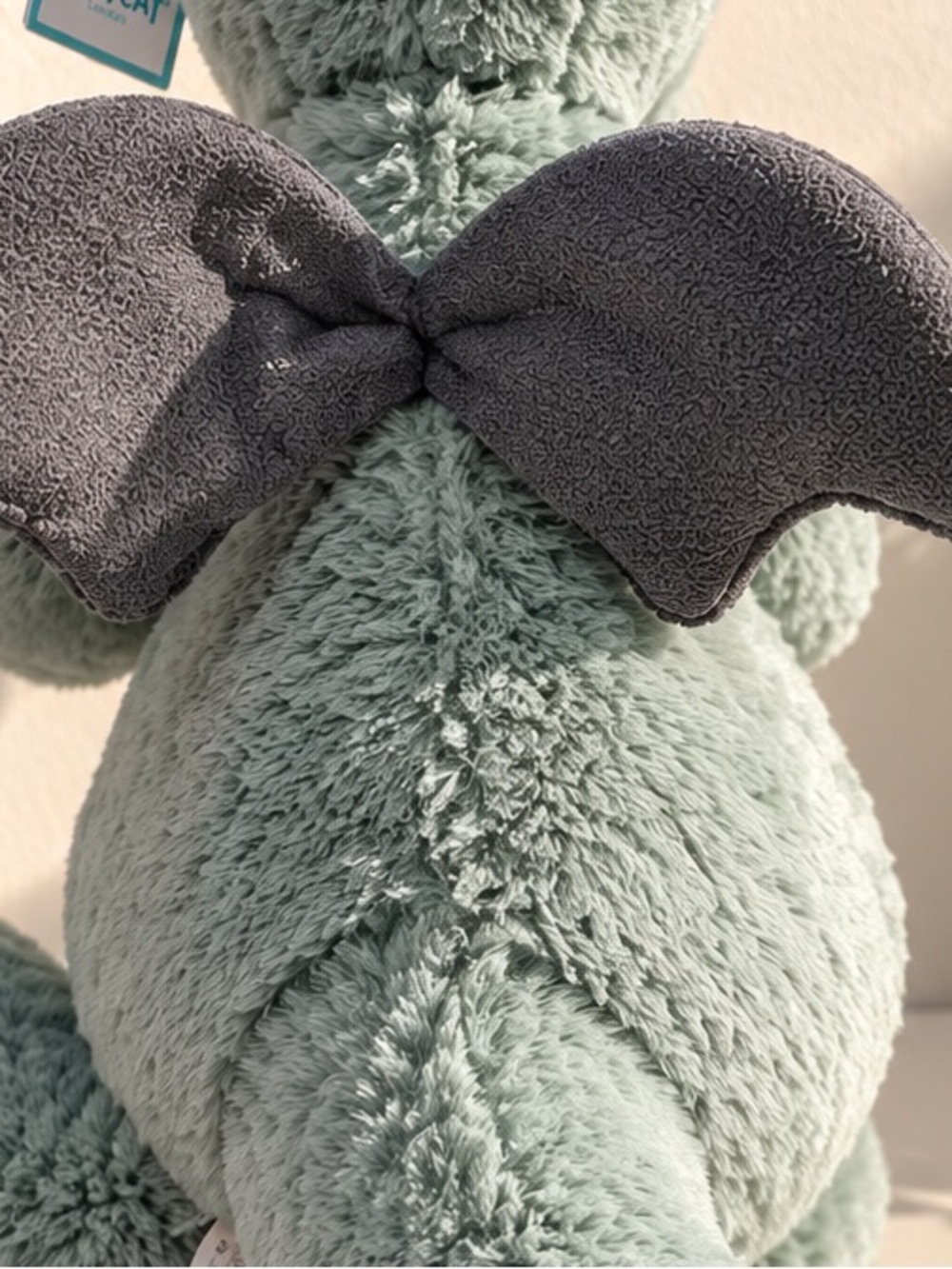 JellyCat Bashful Dragon Medium Sage Green Plush Stuffed Animal OUT OF STOCK - Picture 5 of 5